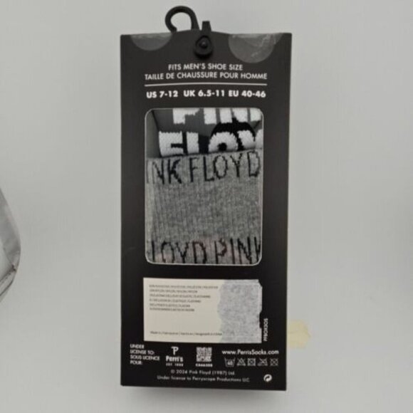Pink Floyd Socks 3 (Three) Pairs Size 7-12 Black, White, & Gray Y2K Retro Rock - Picture 8 of 13